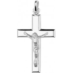 Pendentif argent croix rhodié