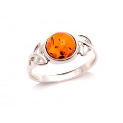 Bague argent AMBRE COGNAC