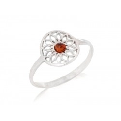 Bague argent AMBRE COGNAC...