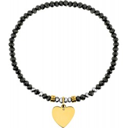 Bracelet acier cristal noir...