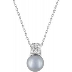 Collier argent Perle...