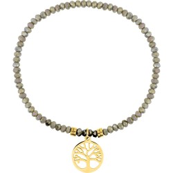 Bracelet acier cristal gris...