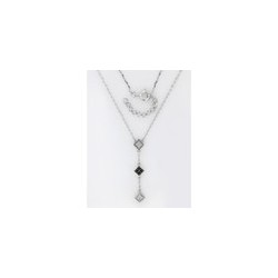 Collier argent Oxydes de...