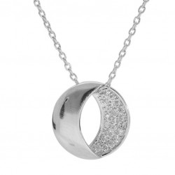 Collier argent RHODIE...