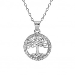 Collier argent RHODIE...