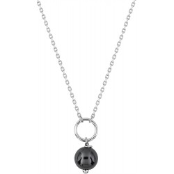 Collier argent hématite