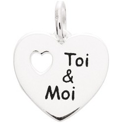 Pendentif argent Coeur toi...