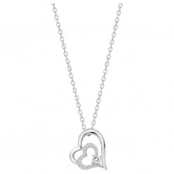 Collier argent COEUR LISSE...