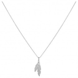 Collier argent FEUILLE 42+3CM