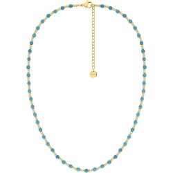 Collier acier turquoise...