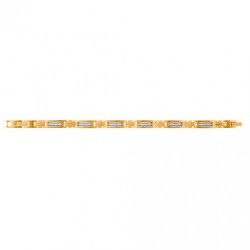 Bracelet acier doré Cable...