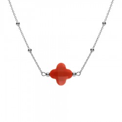 Collier argent RHODIE...