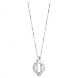 Collier argent ROND MOITIE...