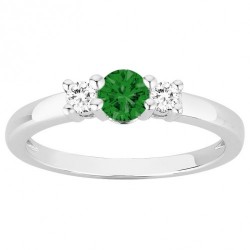 Bague argent ET 3 OZ VERT...