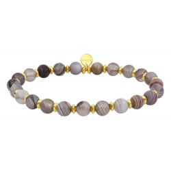 Bracelet acier agate 