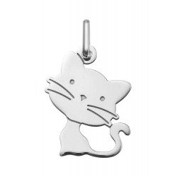 Pendentif argent chat