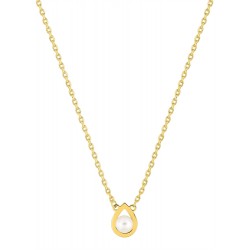 Collier plaqué or Perle de...