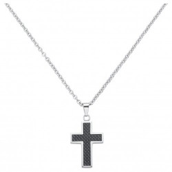 Collier acier ET CROIX...