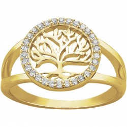 Bague plaqué or ET 30 OZ BLANC