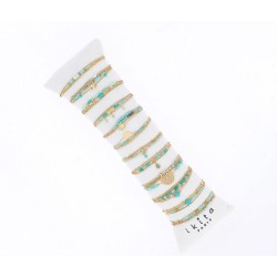 Bracelet acier doré et...