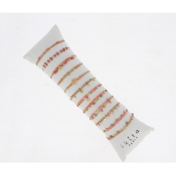 Bracelet acier doré et rose