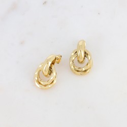 Boucles d'oreilles acier doré