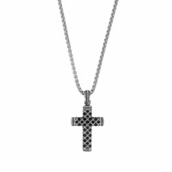 Collier acier croix oxydes...