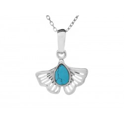 Pendentif argent gingko...