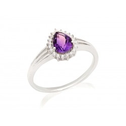 Bague argent Améthyste et...