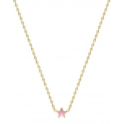 Collier plaqué or laque rose