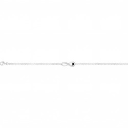 Bracelet argent 1 OZ NOIR...