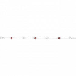 Bracelet argent 3 OZ ROUGE...