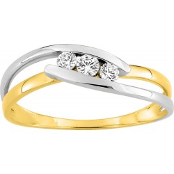 Bague or 9 carats Bicolore...