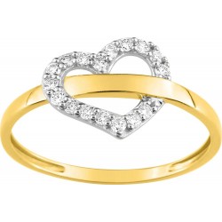 Bague or 9 carats Bicolore...