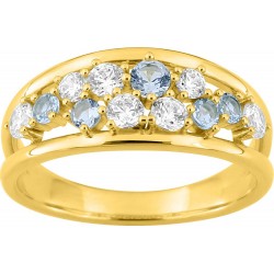 Bague plaqué or Oxydes de...