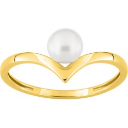 Bague plaqué or Perle de...