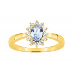 Bague plaqué or Oxydes de...