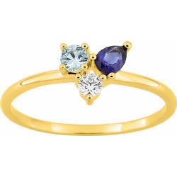 Bague plaqué or Oxydes de...