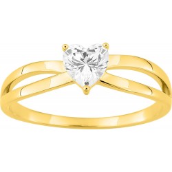 Bague plaqué or Coeur Oxyde...