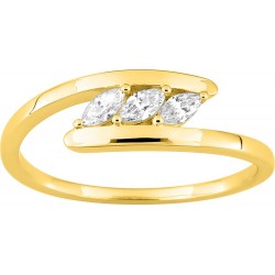 Bague plaqué or Oxydes de...