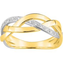 Bague plaqué or Oxydes de...