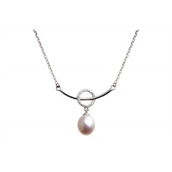 Collier argent Perles de...