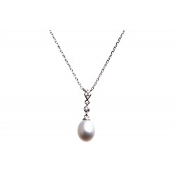 Collier argent Perles de...