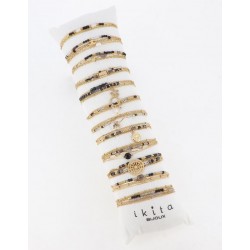 Bracelet acier DORE ET NOIR