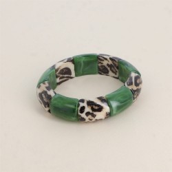 Bracelet acier RESINE LEOPARD