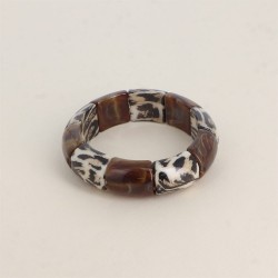 Bracelet acier RESINE LEOPARD