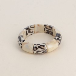 Bracelet acier RESINE LEOPARD
