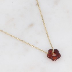 Collier acier DORE ET FLEUR...