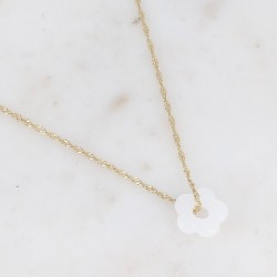 Collier acier DORE ET FLEUR...