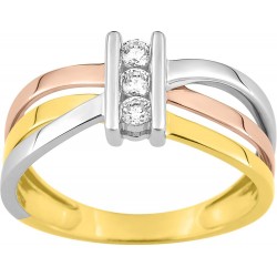 Bague or 750 3 ORS 3 oxydes...